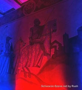 Ehrenburg, Wandbild im Rittersaal